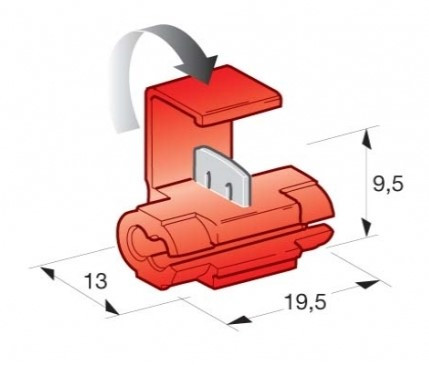 Rychlospojka kabelová 0,5-0,8mm červená - N2