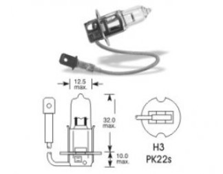 Žárovka Autolamp 12V H3 100W PK22s - N2