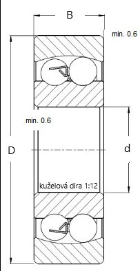 ZKL 1206 K C3 NEW FORCE naklápěcí kuličkové ložisko - N2 - 2