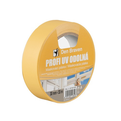 Den Braven Profi UV odolná maskovací páska - 33 m x 50 mm žlutá - N2
