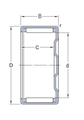 SKF BK 2216 jehlové ložisko - N2 - 2