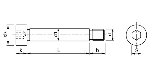 Šroub lícovaný inbus ISO 7379 M5 f9 6x6-12.9 - N2 - 2