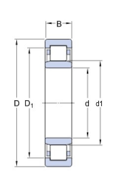 SKF NU 1006 válečkové ložisko - N2 - 2