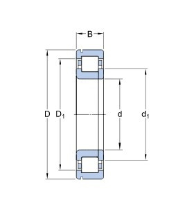 SKF NUP 210 ECNJ/C3 válečkové ložisko - N2
