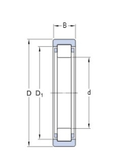 SKF RNU 205 ECP válečkové ložisko - N2 - 2