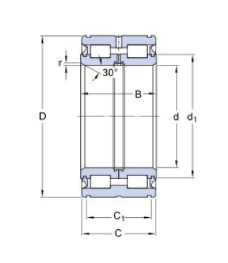 SKF NNF 5018 ADB-2LSV válečkové ložisko - N2 - 2