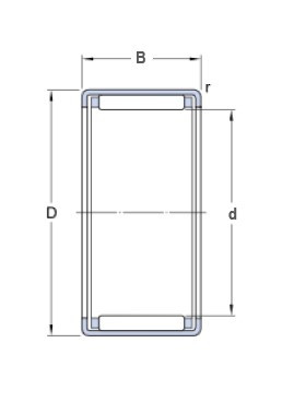 SKF HK 0306 TN jehlové ložisko s lisovaným pouzdrem - N2 - 2