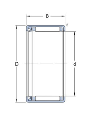 SKF HK 1614 RS jehlové ložisko s lisovaným pouzdrem - N2 - 2