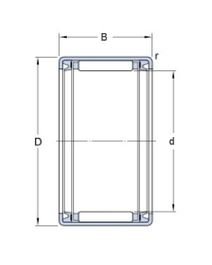 SKF HK 3520.2RS jehlové ložisko s lisovaným pouzdrem - N2 - 2
