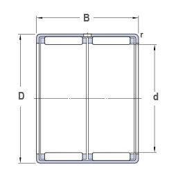 SKF HK 2538 jehlové ložisko s lisovaným pouzdrem - N2 - 2