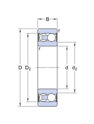 SKF 2306 E-2RS1TN9 naklápěcí kuličkové ložisko - N2 - 2