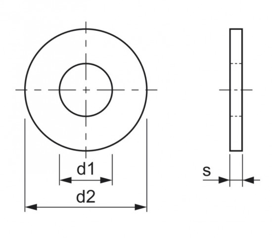 Podložka pro dřevěné konstrukce DIN 440R M27 / 30,0 nerez A2 - N2 - 2