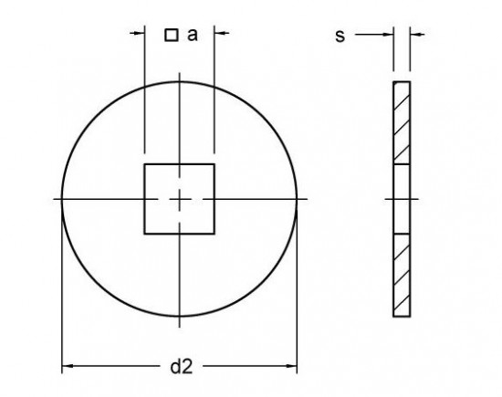 Podložka pro dřevěné konstrukce DIN 440V 6,6 bez PÚ - N2 - 2