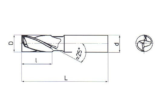 Fréza pro drážky per krátká, nesouměrná, F220418, 8,5x11 mm TiAlN - N2