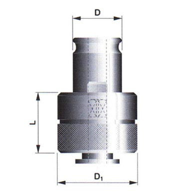 Rychlovýměnný adaptér s bezpečnostní spojkou pro upínání závitníků, 599133, 1/M10 - DIN 376 - N2