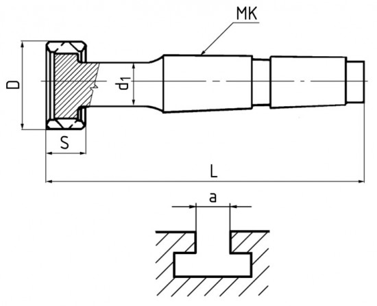 Fréza tvarová pro drážky T, F310340, 60 mm - N2