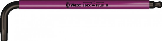 Klíč imbus s kuličkou Multicolour black, 950 SPKL, WERA, 022612-6.0x172 - N2