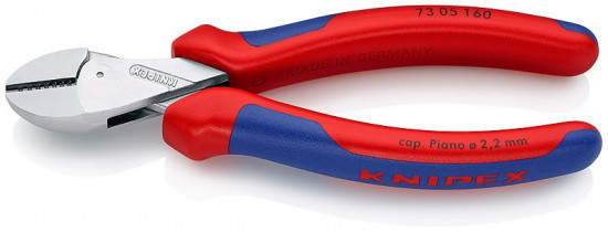 KNIPEX 73 05 160 X-Cut® Kompaktní štípací kleště, velký převod vícesl. návleky, chromované - N2