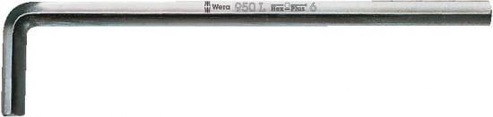 Klíč imbus dlouhý chromovaný 950 L, WERA, 021605-2.0x100 - N2
