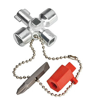KNIPEX 00 11 02 Klíč na rozvodné skříně pro běžné skříně a systémy zavírání 44 mm - N2