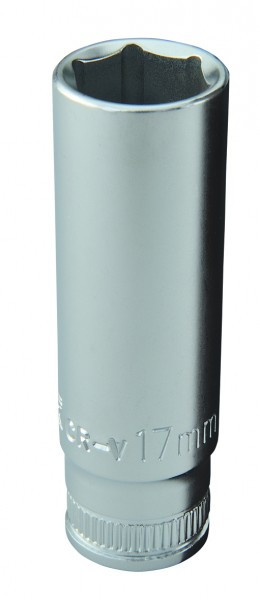 Hlavice nástrčná 1/2" 6hran 17  x 70 mm prodloužená CRV, NAREX 76046217 - N2