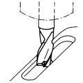 Fréza pro drážky per krátká, třízubá, nesouměrná, F230418, 4x7 mm TiAlN - N2 - 2