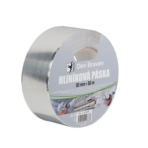 Den Braven Hliníková páska - 50 m x 50 mm, stříbrná _B752RL - N2
