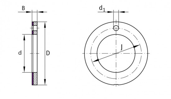 INA EGW 10-E40-Z axiální kluzný kroužek, ocel-PTFE - N2 - 2
