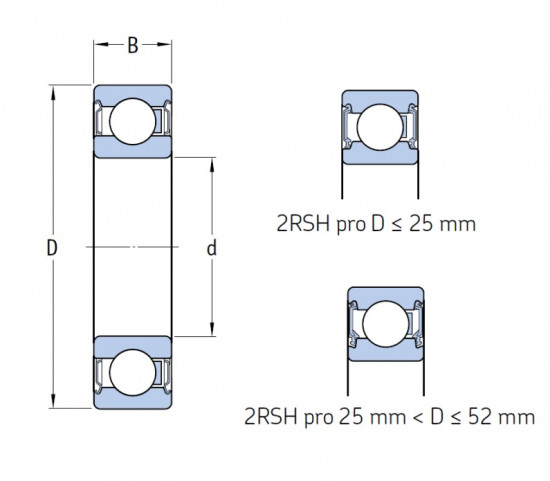 SKF E2.6205-2RSH/C3 kuličkové ložisko - N2 - 2