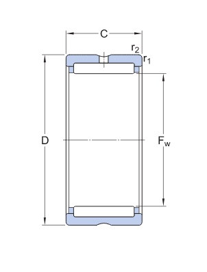 SKF RNA 4909 jehlové ložisko bez vnitřního kroužku - N2 - 2