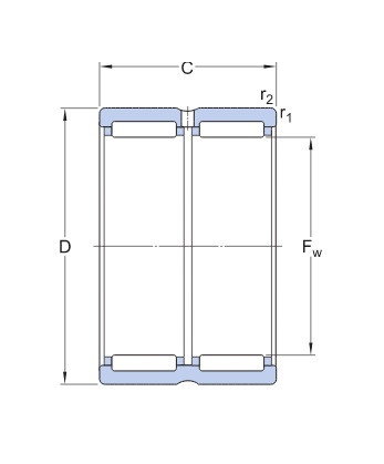 SKF RNA 6907 jehlové ložisko bez vnitřního kroužku - N2 - 2