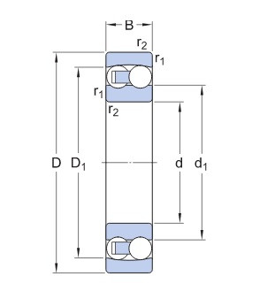 SKF 1308 EM naklápěcí kuličkové ložisko - N2 - 2