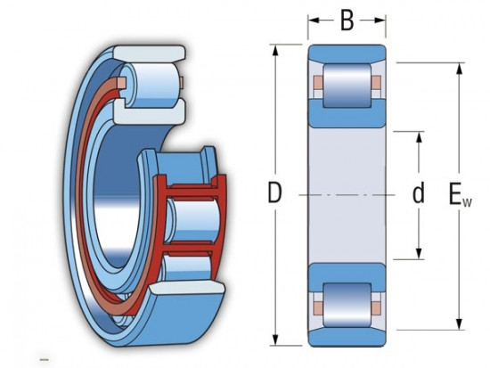 KINEX N 312 C3 válečkové ložisko - N2
