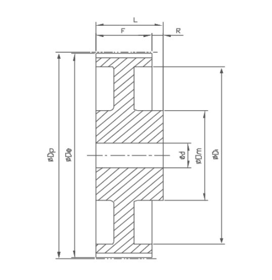 Řemenice 72 5M 15 optibelt ZRS s předvrtanou dírou - N2