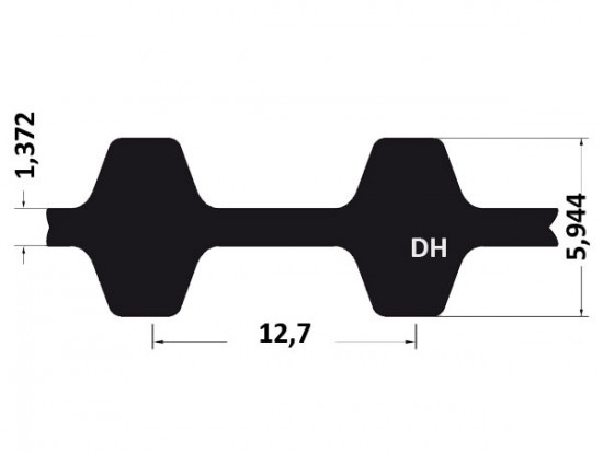 Řemen ozubený 360 DH 075 (19,05 mm) optibelt ZR - N2