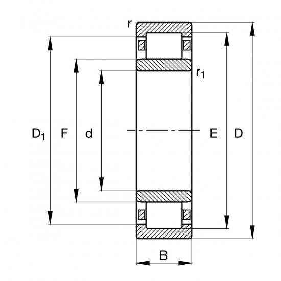 FAG NU 417-XL-M1 válečkové ložisko - N2 - 2
