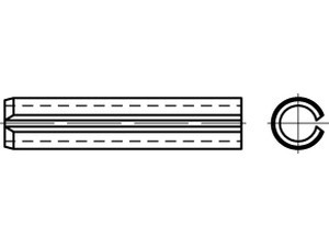 Kolík pružný DIN 1481-1x4 - N2 - 2