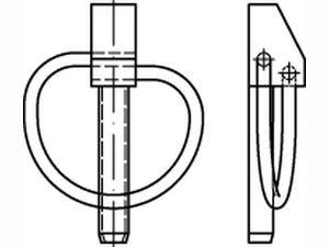 Kolík s kroužkem DIN 11023 - 11 x 42 mm - N2