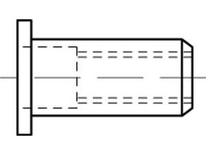 Matice nýtovací s plochou hlavou M05 (0,5-3,0) hliník - N2