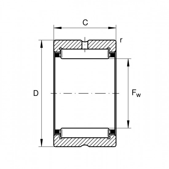 INA NK 90/35-XL jehlové ložisko bez vnitřního kroužku - N2 - 3