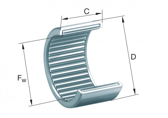 INA HN 3520 jehlové ložisko s lisovaným pouzdrem - N2 - 2