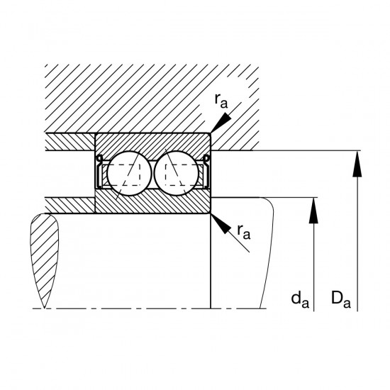 INA 3805-2RS kuličkové ložisko s kosoúhlým stykem - N2 - 3