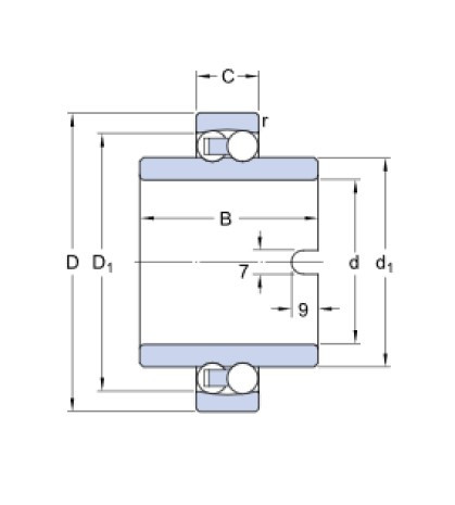 SKF 11212 TN9 naklápěcí kuličkové ložisko - N2 - 2