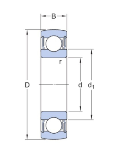 SKF 1726305-2RS1 upínací ložisko - N2 - 2