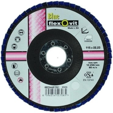 Lamelový brusný kotouč 115 x 22,23 mm zrnitost 40 /Flexovit - N2