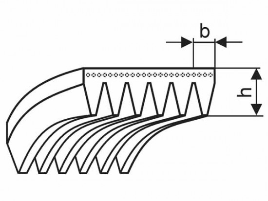 Řemen víceklínový 14 PJ 2210 (870-J) Gates Micro-V - N2 - 3