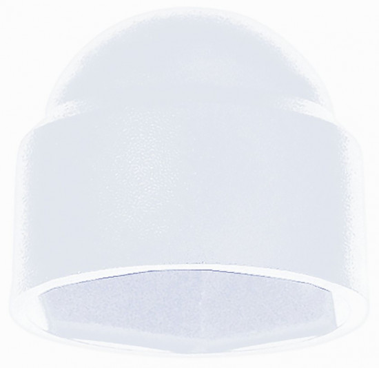 Krytka klobouková pro šestihran M8 PVC bílá s=13 mm - N2