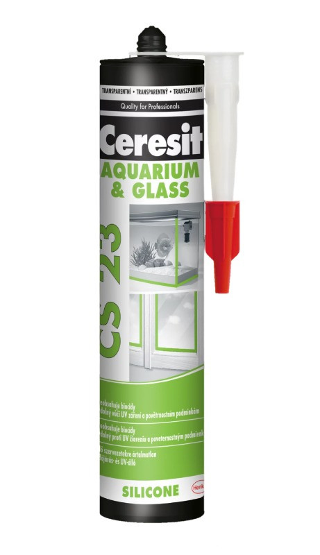 Ceresit CS 23 Glass - 280 ml silikon na sklo a akvaria transparentní - N2