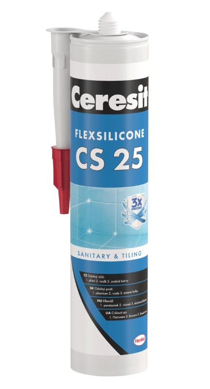 Ceresit CS 25 - 280 ml silikon sanitár cream - N2