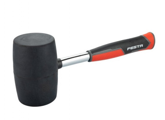 Palice gumová černá 90 mm s kovovou násadou s pogumovanou rukojetí, Festa 19290 - N2